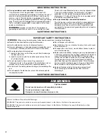 Preview for 2 page of KitchenAid KDTM404EWH User Instructions