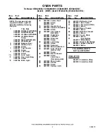 Preview for 2 page of KitchenAid KEBS208DBL7 Parts List