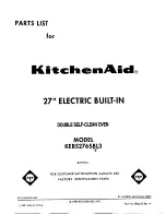 KitchenAid KEBS276SBL3 Parts List preview