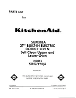 KitchenAid KEBS276WBL2 Parts List preview