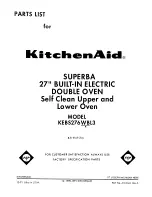 KitchenAid KEBS276WBL3 Parts List preview