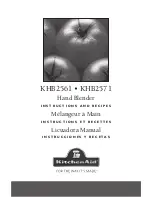 KitchenAid KHB2561 Instructions And Recipes Manual preview