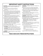 Preview for 4 page of KitchenAid KHSU205WBA0 Installation Instructions And Use & Care Manual