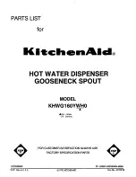 Preview for 1 page of KitchenAid KHWG160YWHO Parts List