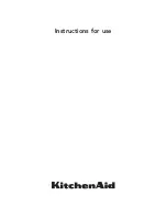 KitchenAid khyd238510 Instructions For Use Manual preview