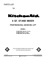 KitchenAid KP26M8XCP5 Parts List preview