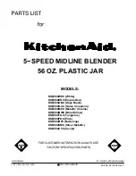 Preview for 1 page of KitchenAid KSB560BW0 Parts List