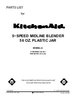 Preview for 1 page of KitchenAid KSB580CR0 Parts List