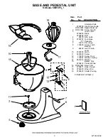 Preview for 3 page of KitchenAid KSM150PSAC - Artisan Series Mixer Parts List