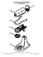 Preview for 2 page of KitchenAid KSM158GBCA - 90th Anniversary Limited-Edition Stand Mixer Parts List