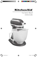 Preview for 1 page of KitchenAid KSM2CB5 Owner'S Manual