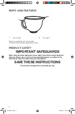 Preview for 2 page of KitchenAid KSM2CB5 Owner'S Manual