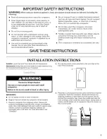 Preview for 3 page of KitchenAid KUCC151LSS2 Use & Care Manual