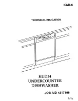 Preview for 1 page of KitchenAid KUD24 Technical Education