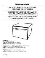 KitchenAid KUDD03STBL - Single Drawer Dishwasher Installation Instructions Manual preview