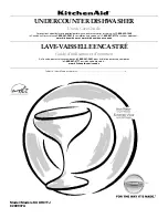 KitchenAid KUDR01TJ Use And Care Manual preview