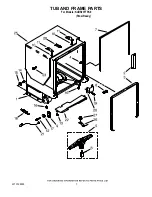 Preview for 7 page of KitchenAid KUDS03FTPA - Dishwasher w/ 4 Cycles ESTAR Adj Racks Parts List