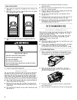 Preview for 8 page of KitchenAid KUIC15NLXS Use & Care Manual