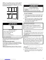 Preview for 5 page of KitchenAid Overlay Overlay Model Refrigerator Use And Care Manual