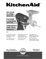 Preview for 1 page of KitchenAid SAUSAGE STUFFER Instructions Manual