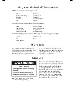 Preview for 11 page of KitchenAid STAND MIXER Instructions And Recipes Manual