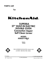 KitchenAid SUPERBA KEBS277XBL2 Parts List preview