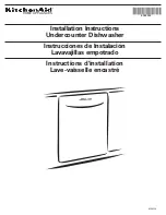 KitchenAid Undercounter Dishwasher 8564554 Installation Instructions Manual preview