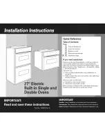 Preview for 1 page of KitchenAid YGBS277P Installation Instructions Manual