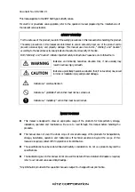 Preview for 2 page of Kitz SGE Operation Manual