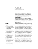 Preview for 1 page of Klang 08-2 FX Manual