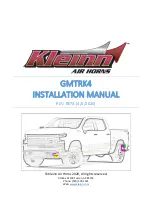 Klenn Air Horns GMTRK4 Installation Manual preview