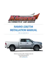 Preview for 1 page of Klenn Air Horns RAMHD-230/734 Installation Manual