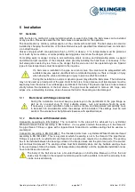 Preview for 4 page of KLINGER SCHÖNEBERG INTEC Series Operating Instructions Manual