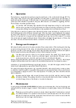 Preview for 6 page of KLINGER SCHÖNEBERG RK-Chemoball Series Operating Instructions Manual