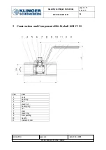 Preview for 3 page of KLINGER SCHÖNEBERG RK-Proball KH 1T M Assembly And Repair Instructions