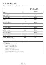 Preview for 19 page of KLUGE KPV6010B User Manual