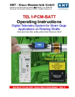 Preview for 1 page of KMT TEL1-PCM-BATT Operating Instructions Manual