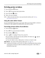 Preview for 21 page of Kodak C190 - EASYSHARE Digital Camera Extended User Manual