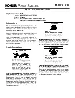 Kohler GM93516-KP1 Installation Instructions Manual preview