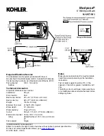 Preview for 2 page of Kohler Mariposa K-1257-W1 Quick Start Manual