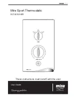 Preview for 25 page of Kohler Mira Sport Thermostatic 9.0 Installation Manual