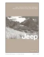 Preview for 1 page of Kolcraft Jeep Cherokee Stroller Series Instructions Manual