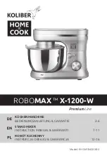 Koliber HOME&COOK KH-SM1045XX8-3 Instruction Manual & Warranty preview