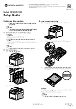 Preview for 1 page of Konica Minolta bizhub C3100i Setup Manual