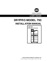 Preview for 1 page of Konica Minolta DRYPRO793 Installation Manual