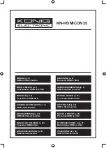 König Electronic KN-HDMICON25 Manual preview