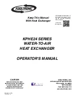 Preview for 1 page of Kooltronic KPHE24 Series Operator'S Manual