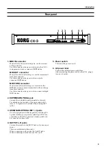 Preview for 9 page of Korg CX-3 Combo Organ Owner'S Manual