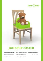 Preview for 1 page of Koru Kids JUNIOR BOOSTER Instructions For Use Manual