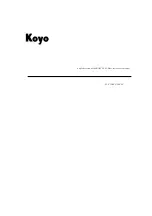 Preview for 1 page of Koyo Kostac SJ-Ether Series User Manual